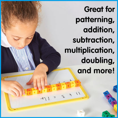 edxeducation Linking Cubes, Set of 100, Counting Cubes, Color Sorting Toys
