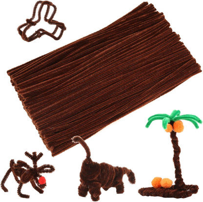 Caydo 200PCS Thick Pipe Cleaners Craft, 20 Colors Chenille Stems
