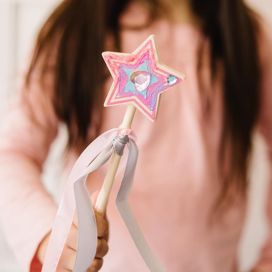 Melissa & Doug Created by Me Princess Wand Wooden Craft Kit