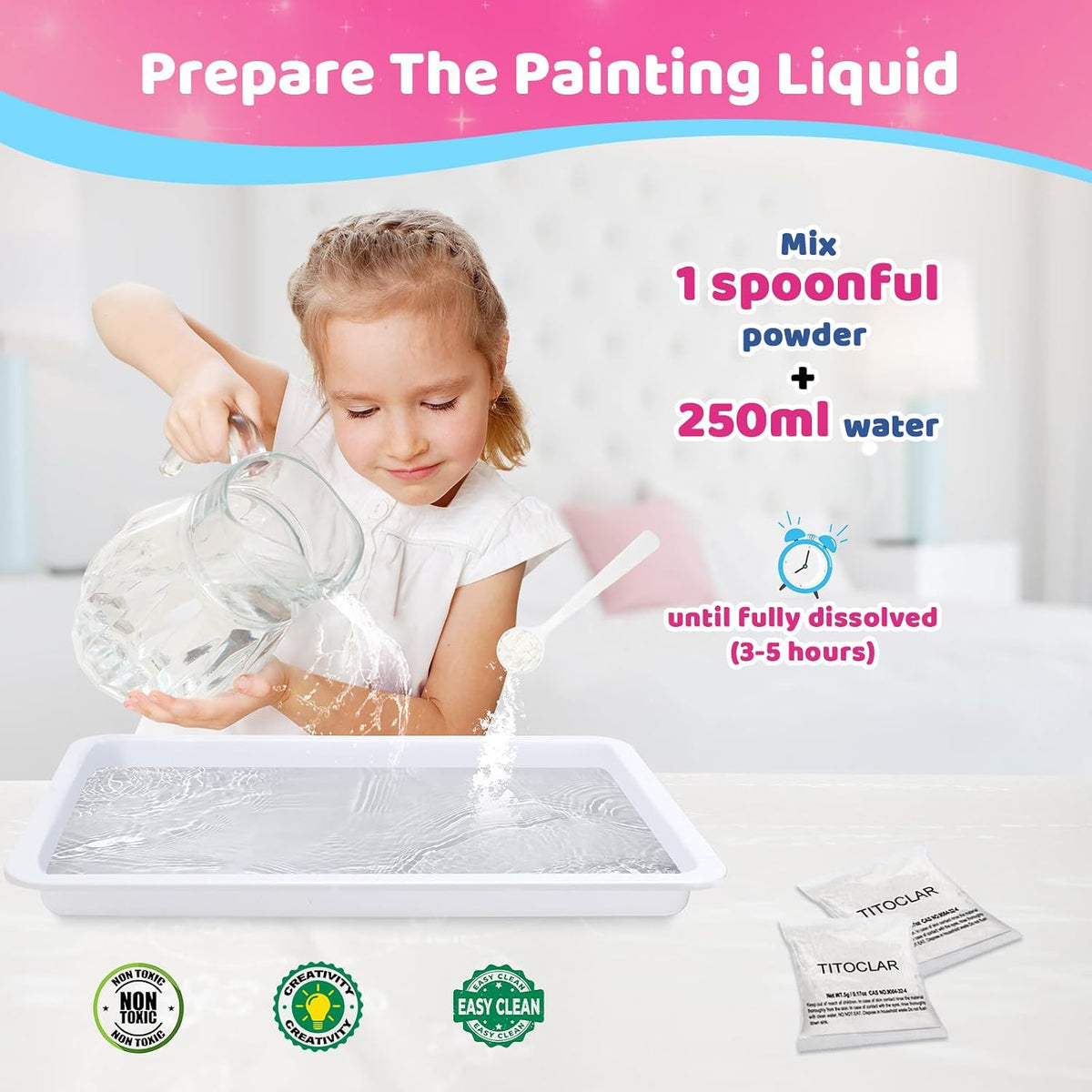 Water Marbling Paint for Kids,Stocking Stuffers for Kids,Birthday Gifts for Kids 3+ Years Old,Arts and Crafts for Girls Boys Ages 8-12 6-8 3-5,STEM Science Toys