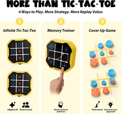 GiiKER Tic Tac Toe Bolt, 4-in-1 Electronic Game for Kids Ages 6+