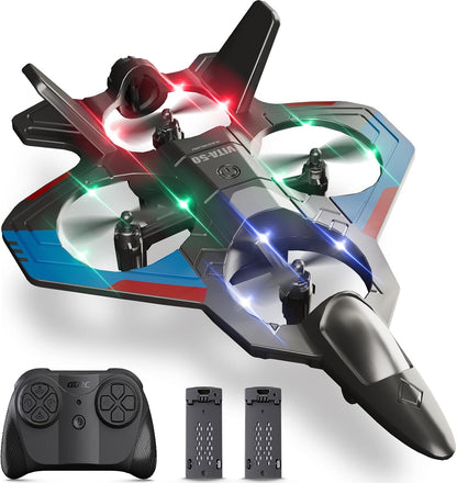 4DRC RC Planes Remote Control Airplanes for Kids Adults,Black,2Batteries