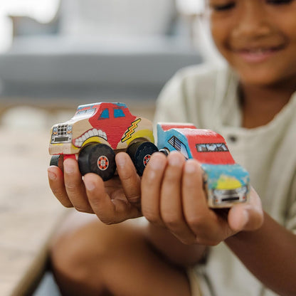 Melissa & Doug Created by Me 2-Pack Wooden Vehicle Craft Kit