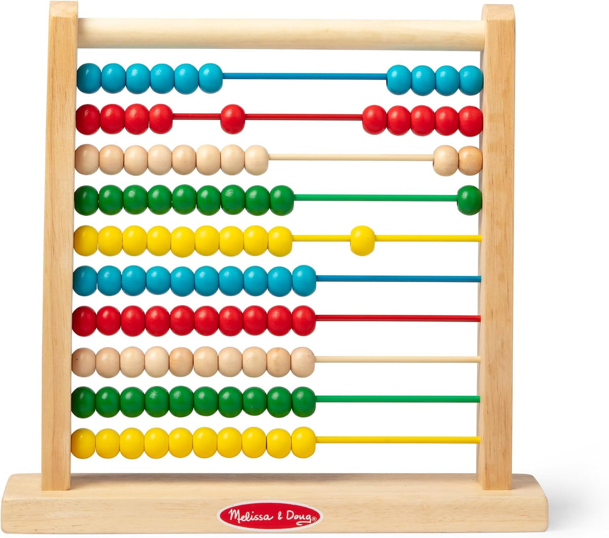 Melissa & Doug Abacus Classic Wooden Toy with 100 Colorful Beads