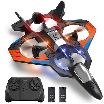 4DRC RC Planes Remote Control Airplanes for Kids Adults,Black,2Batteries