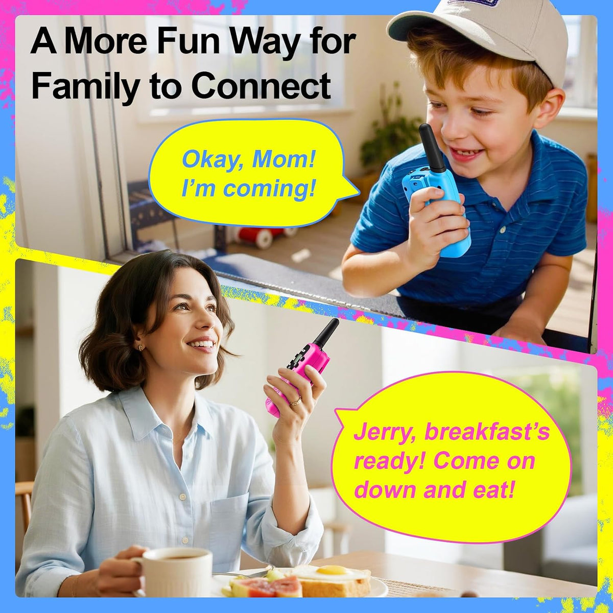 Walkie Talkies for Kids Games Outdoor Toys for 3-12 Year Old Boys Girls, 3 Miles Long Range Walkie Talkie to Camping Hiking, 4 Year Old Girl Birthday Gifts for 3 4 5 6 7 8 9 Year Old Boy Girl Gift