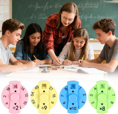 9 Pcs Math Fidget Spinners, Math Fidget Toy Learn Multiplication Division