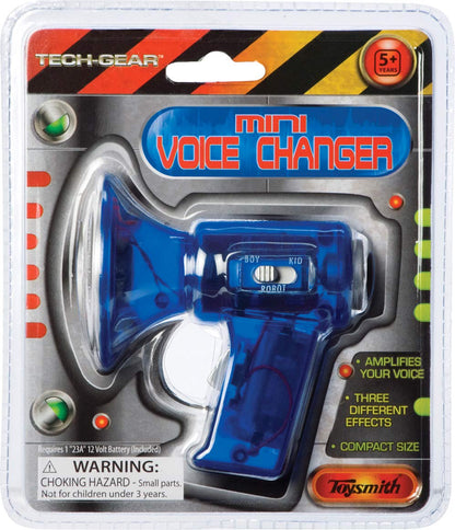 Toysmith Tech Gear Multi Voice Changer – Megaphone Toy with 8 Voice Effects and LED Lights – Fun Outdoor Toy for Kids Ages 5+ – Cool Gag Gifts or Birthday Gift Idea – Colors May Vary, Battery Included