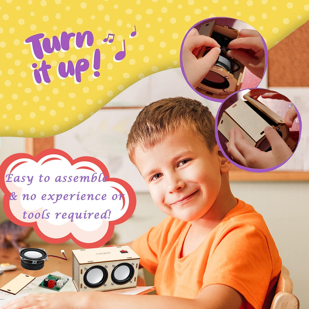 Teen Boy Gifts -DIY Bluetooth Speaker Kit -STEM Science Electronics Project