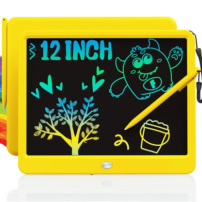 TEKFUN LCD Writing Tablet for Kids, 10-inch Coloring Drawing Pad, Mess Free Doodle Board, Airplane Travel Toys for Boys and Toddlers, Road Trip Essentials, Gifts for 3 4 5 6 7 8 Year Old Girls (Pink)