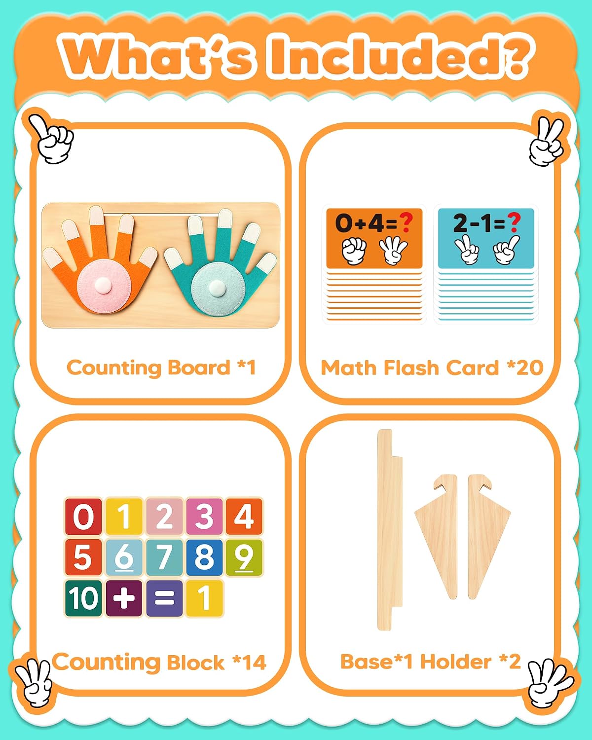 Montessori Learning Toys for 3 4 5 Year Old Gift, Number Counting Block Toy