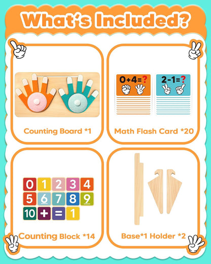 Montessori Learning Toys for 3 4 5 Year Old Gift, Number Counting Block Toy