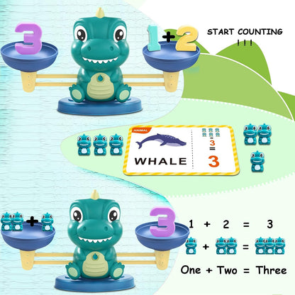 Kaodezhu Dinosaur Math Balance Toys, Montessori Toys for 3 Years Old Kids