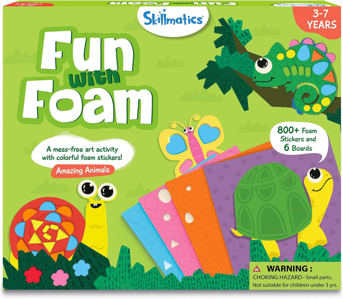 Skillmatics Fun with Foam Sticker Art – Animals, Craft Kit, Gift for Kids