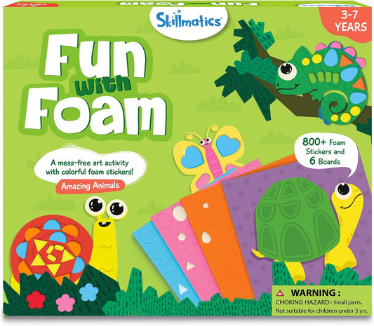 Skillmatics Fun with Foam Sticker Art – Animals, Craft Kit, Gift for Kids