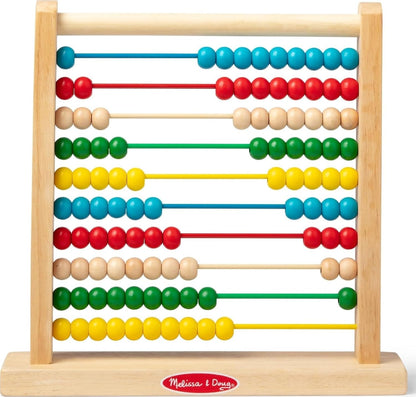 Melissa & Doug Abacus Classic Wooden Toy with 100 Colorful Beads