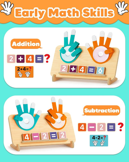 Montessori Learning Toys for 3 4 5 Year Old Gift, Number Counting Block Toy