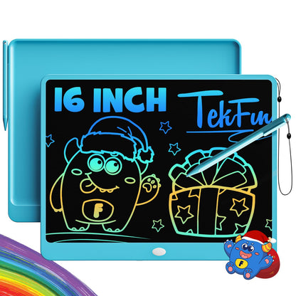 TEKFUN LCD Writing Tablet for Kids, 10-inch Coloring Drawing Pad, Mess Free Doodle Board, Airplane Travel Toys for Boys and Toddlers, Road Trip Essentials, Gifts for 3 4 5 6 7 8 Year Old Girls (Pink)