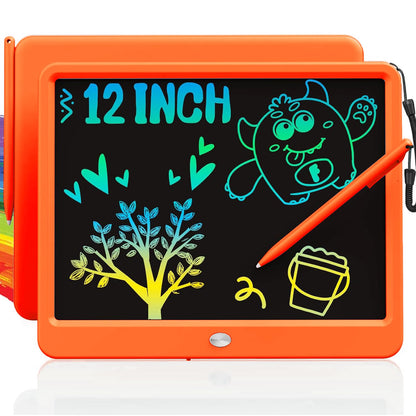 TEKFUN LCD Writing Tablet for Kids, 10-inch Coloring Drawing Pad, Mess Free Doodle Board, Airplane Travel Toys for Boys and Toddlers, Road Trip Essentials, Gifts for 3 4 5 6 7 8 Year Old Girls (Pink)