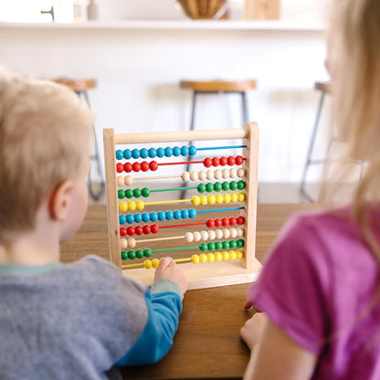 Melissa & Doug Abacus Classic Wooden Toy with 100 Colorful Beads