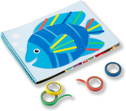 Melissa & Doug Tape Activity Book with 4 Easy-Tear Colored Rolls
