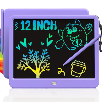 TEKFUN LCD Writing Tablet for Kids, 10-inch Coloring Drawing Pad, Mess Free Doodle Board, Airplane Travel Toys for Boys and Toddlers, Road Trip Essentials, Gifts for 3 4 5 6 7 8 Year Old Girls (Pink)