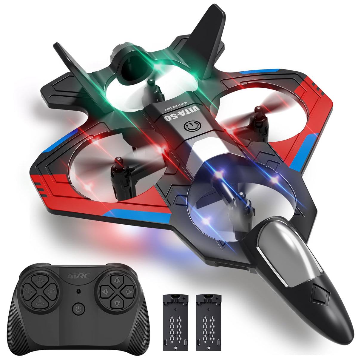 4DRC RC Planes Remote Control Airplanes for Kids Adults,Black,2Batteries