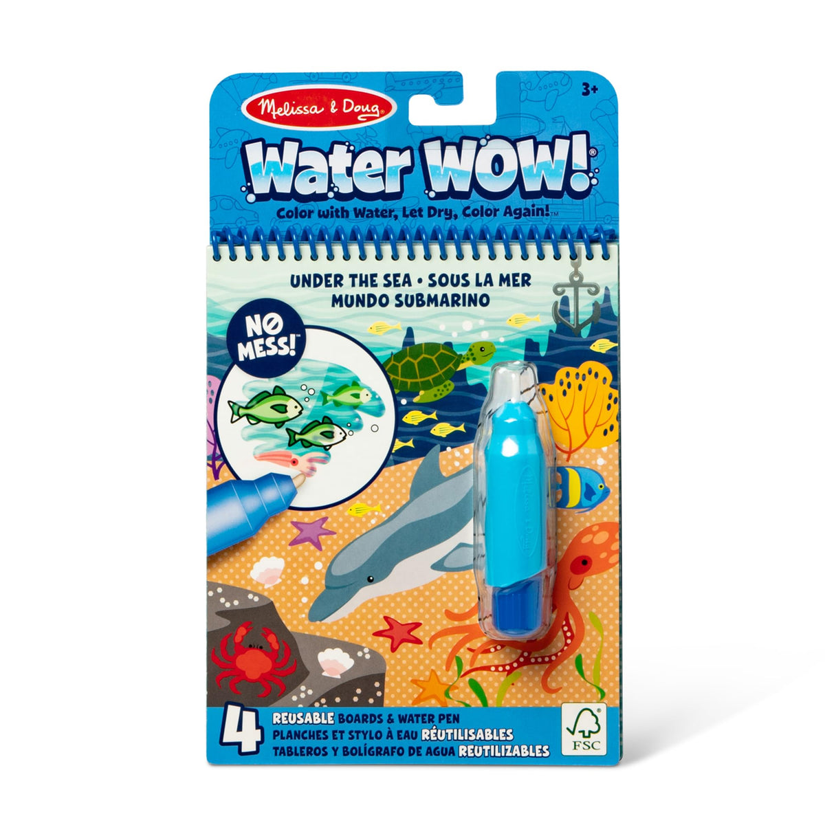 Melissa & Doug On the Go Water Wow! Farm Reusable Coloring Book Toy
