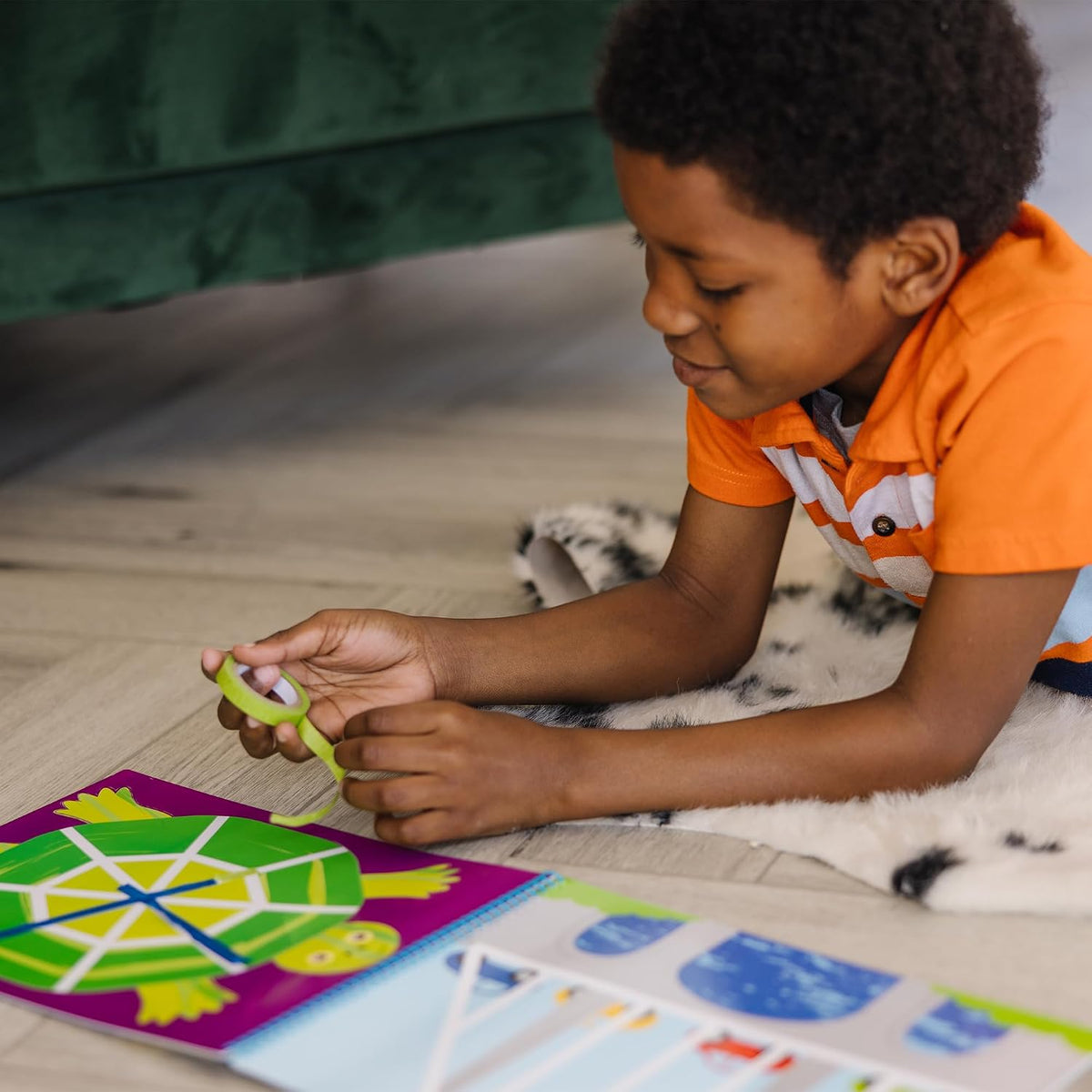 Melissa & Doug Tape Activity Book with 4 Easy-Tear Colored Rolls