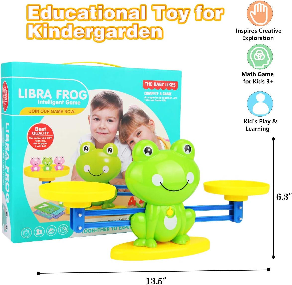 Montessori Toys for 3 Year Old: Frog Math Games Educational and Leaning Toy