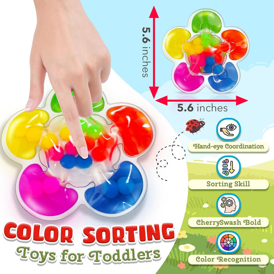 Color Sorting Sensory Toy for Kids, Toddler Travel Toys Roadtrip Essenstial