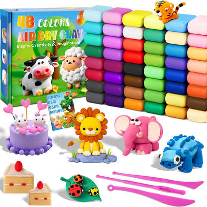 MuseLuxe Air Dry Clay - 32 Colors Modeling Clay Kit with 3 Sculpting Tools