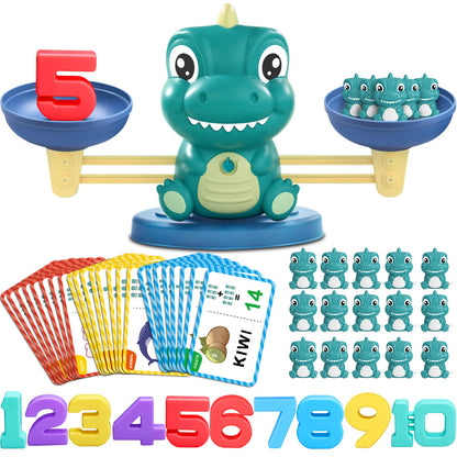 Kaodezhu Dinosaur Math Balance Toys, Montessori Toys for 3 Years Old Kids