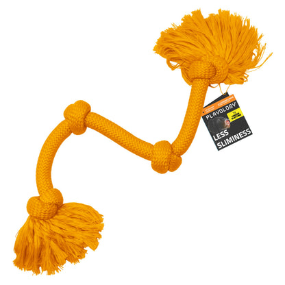 Playology Tug Rope Dog Toys for Large Dogs - Jumbo, Peanut Butter Scent