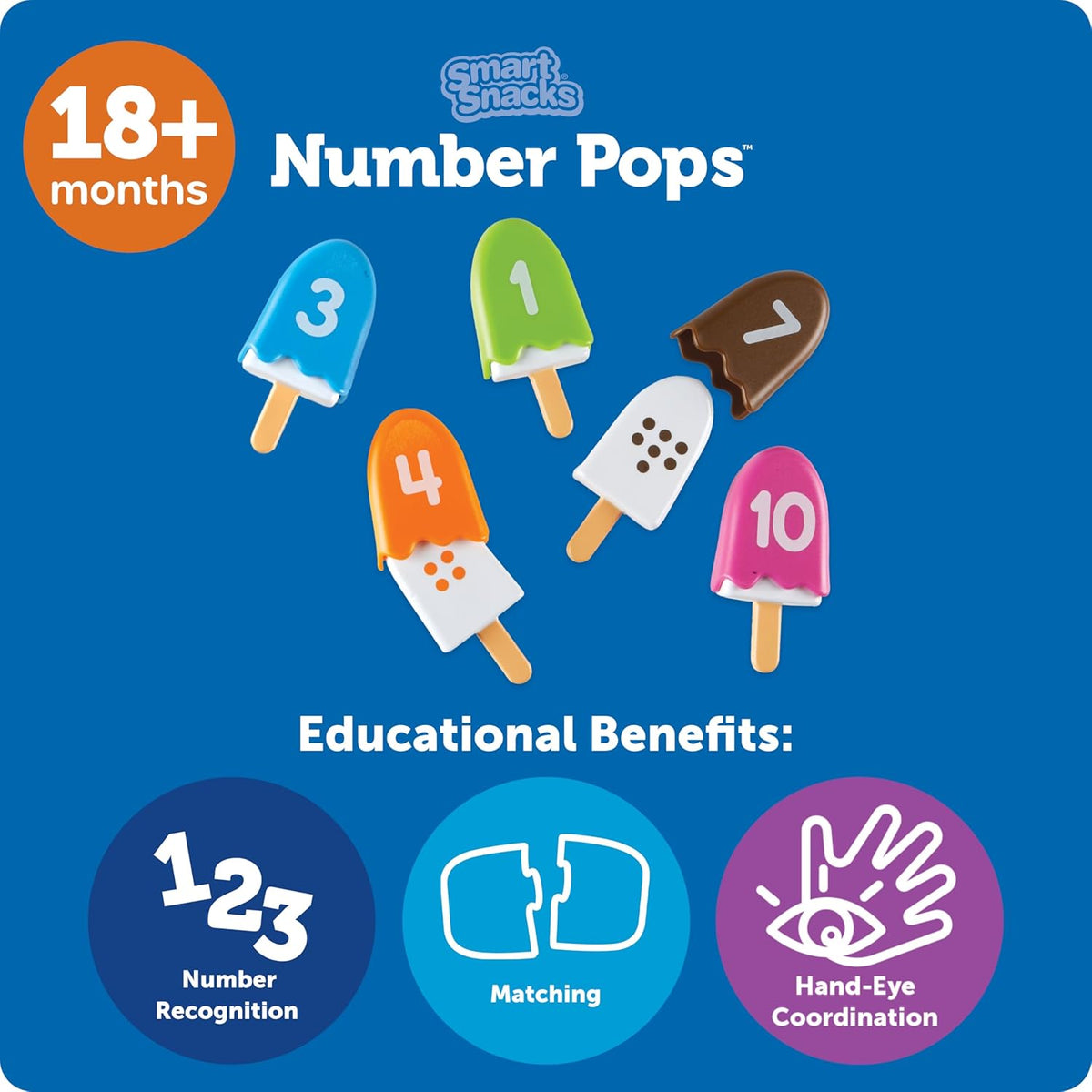 Learning Resources Smart Snacks Number Pops, The Original Number Popsicles
