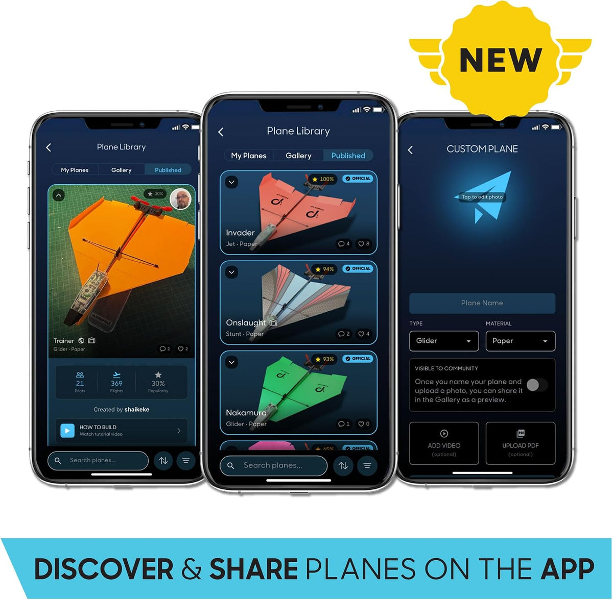 POWERUP 4.0 Paper Airplane Kit - Smartphone App Controlled RC Plane Motor