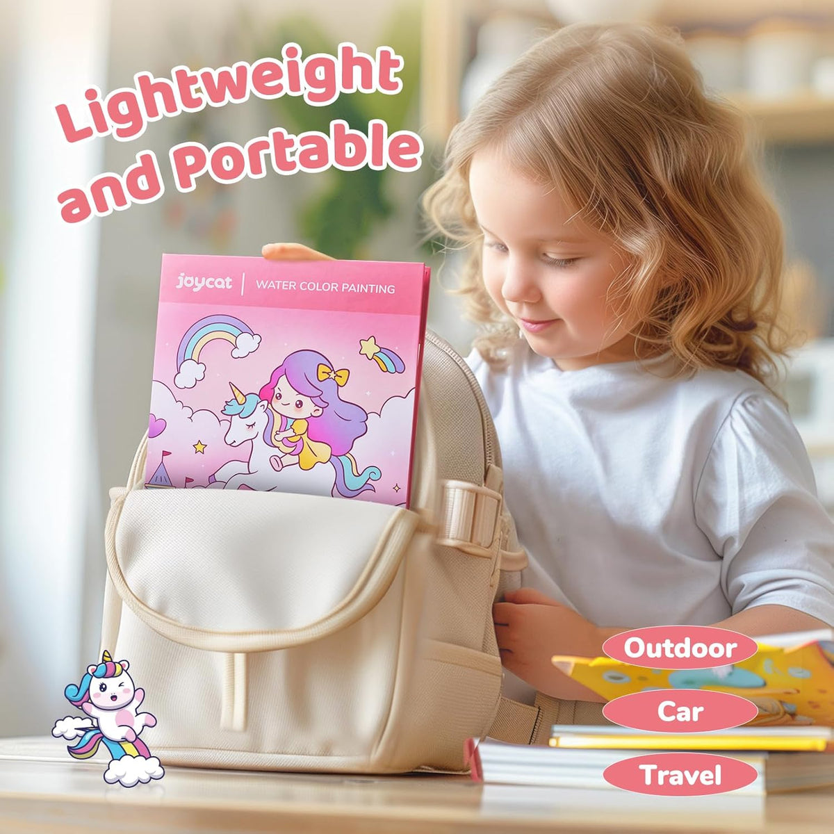 JoyCat Paint with Water Coloring Books for Toddlers (Magical Pony)