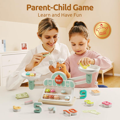 TOP BRIGHT Balance Counting Math Game, STEM Educational Toy for Ages 3-5