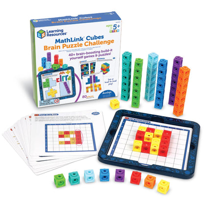 Learning Resources MathLink Cubes Kindergarten Math Activity Set Sea Adventures! - 115 Pieces, Age 5+, STEM Teaching Toys, Kindergartner Games