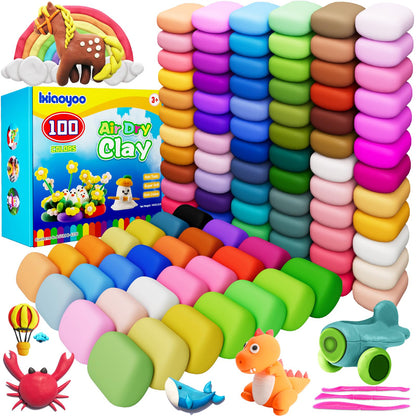 Ixiaoyoo Air Dry Clay, 30 Colors Foam Modeling Clay for School Projects