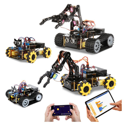 ACEBOTT Robotics Kit for Kids Ages 8-12 12-16, Smart Robot Car Kit Compatible with Arduino & Scratch, STEM Toys Coding Robot Kit with App Control, STEM Gifts for Kids and Teens