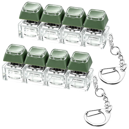 2 PCS Keyboard Fidget Toy, Keyboard Fidget Keychain 4-in-1 Keyboard Decompression Button Finger Clicker Toys, Keychain Button Stress Relief Fidget Gifts to Relief Stress (Transparent)