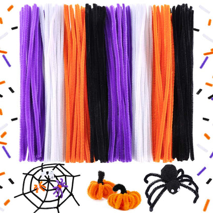 Caydo 200PCS Thick Pipe Cleaners Craft, 20 Colors Chenille Stems