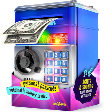 Piggy Bank for Kids - Electronic Money Saving Box w/Code- ATM Safe - Toy Coin Bank - Gifts for Boys Toys for Age 3, 4, 5, 6, 7, 8, 9 - Birthday Gifts for 8, 9, 10, 11, 12