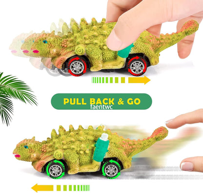 faentwc Dinosaur Painting Toys for Kids 5-7: Birthday Gifts for Kid Age 3-12 2 in 1 Dino Arts Painting Kits and Pull Back Cars Toy for Boys 4 5 6 7 8 9 10 Year Old Art & Craft Set