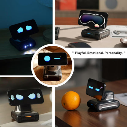 LOOI Robot-Space Black-AI Desktop Companion,ChatGPT&Gemini Voice Interaction,Visual Understanding,Personality&Memory,10W Wireless Charging,Tech&Gadget Gift,Electronic pets,Toy,Geek,Desktop Setup