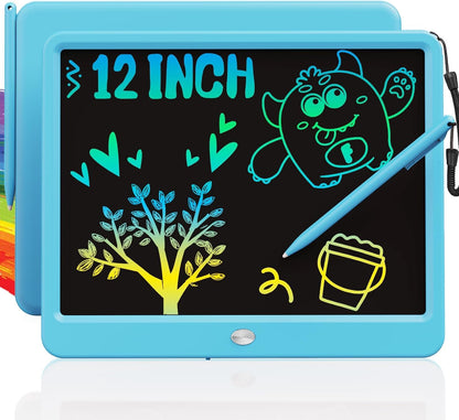 TEKFUN LCD Writing Tablet for Kids, 10-inch Coloring Drawing Pad, Mess Free Doodle Board, Airplane Travel Toys for Boys and Toddlers, Road Trip Essentials, Gifts for 3 4 5 6 7 8 Year Old Girls (Pink)