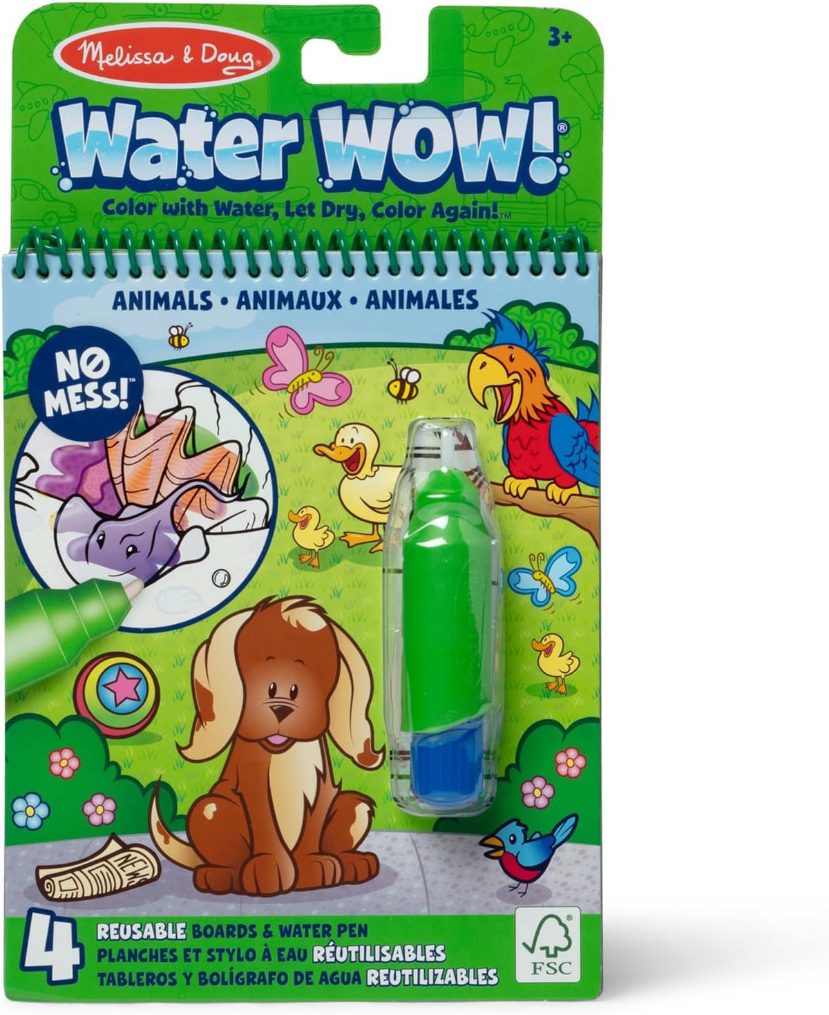 Melissa & Doug On the Go Water Wow! Farm Reusable Coloring Book Toy