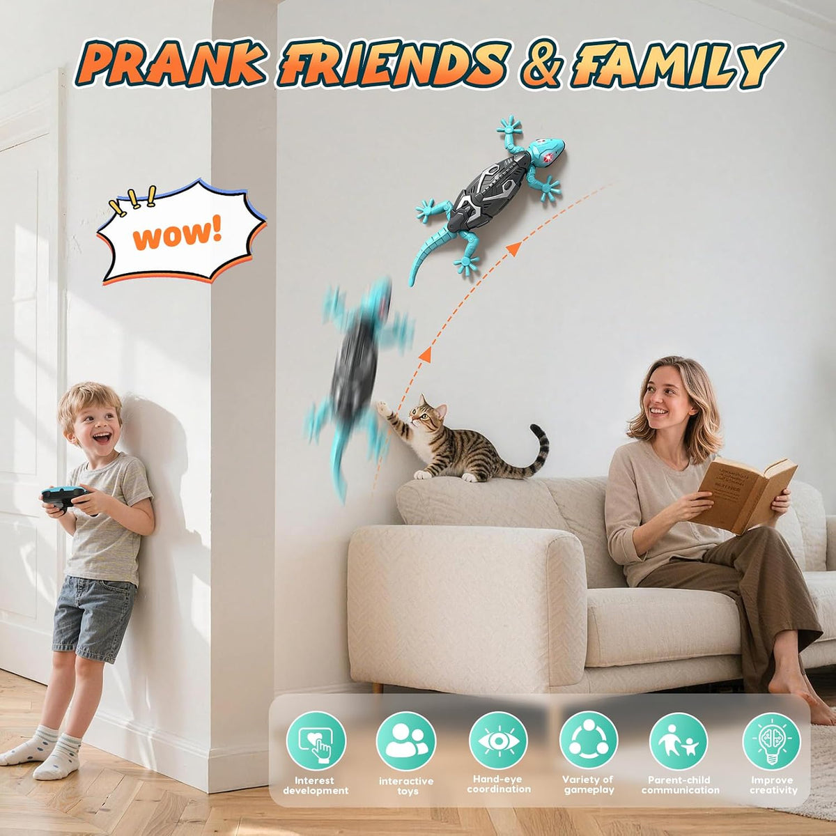 KETIEE RC Wall Crawler Gecko: Wall Climbing Gecko Toy for Kids