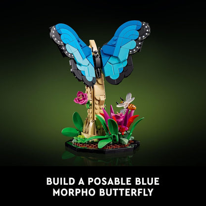 LEGO Ideas The Insect Collection, Fun Gift for Nature Lovers, with Life-Size Blue Morpho Butterfly, Hercules Beetle and Chinese Mantis Display Models, Bug Building Set and Nature Décor, 21342,18+